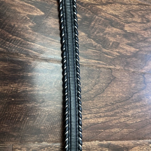 DUNDEE vintage Cowhide Black Twisted Men's Belt - Picture 4 of 4